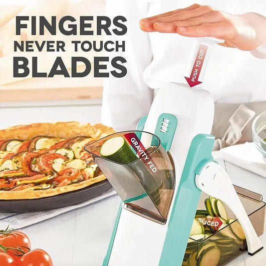 Adjustable Mandoline Slicer – Safe Multi-Purpose Vegetable Cutter & Manual Grater | KIVANZO